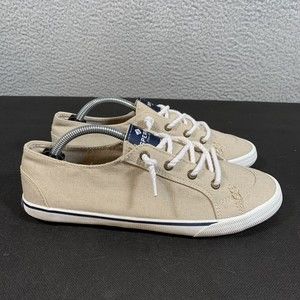 Sperry Top Sider Lounge LTT Womens 7.5 Beige Low Top Slip On Sneaker Shoes NEW